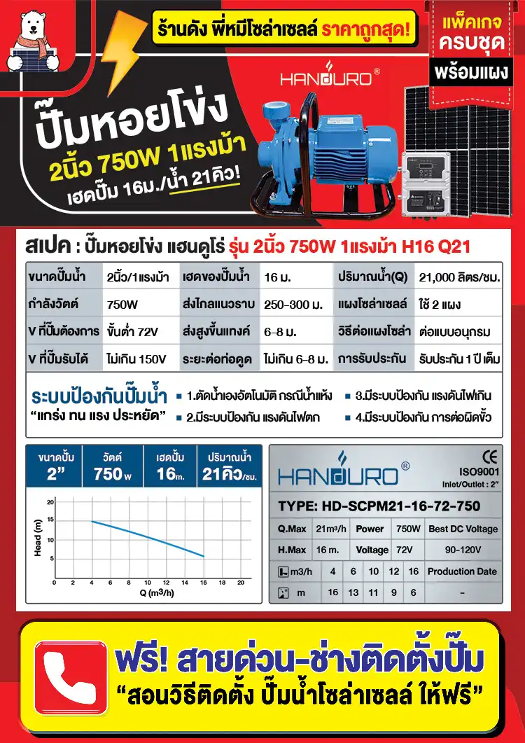 ปั๊มหอยโข่งโซล่าเซลล์-2นิ้ว750W
