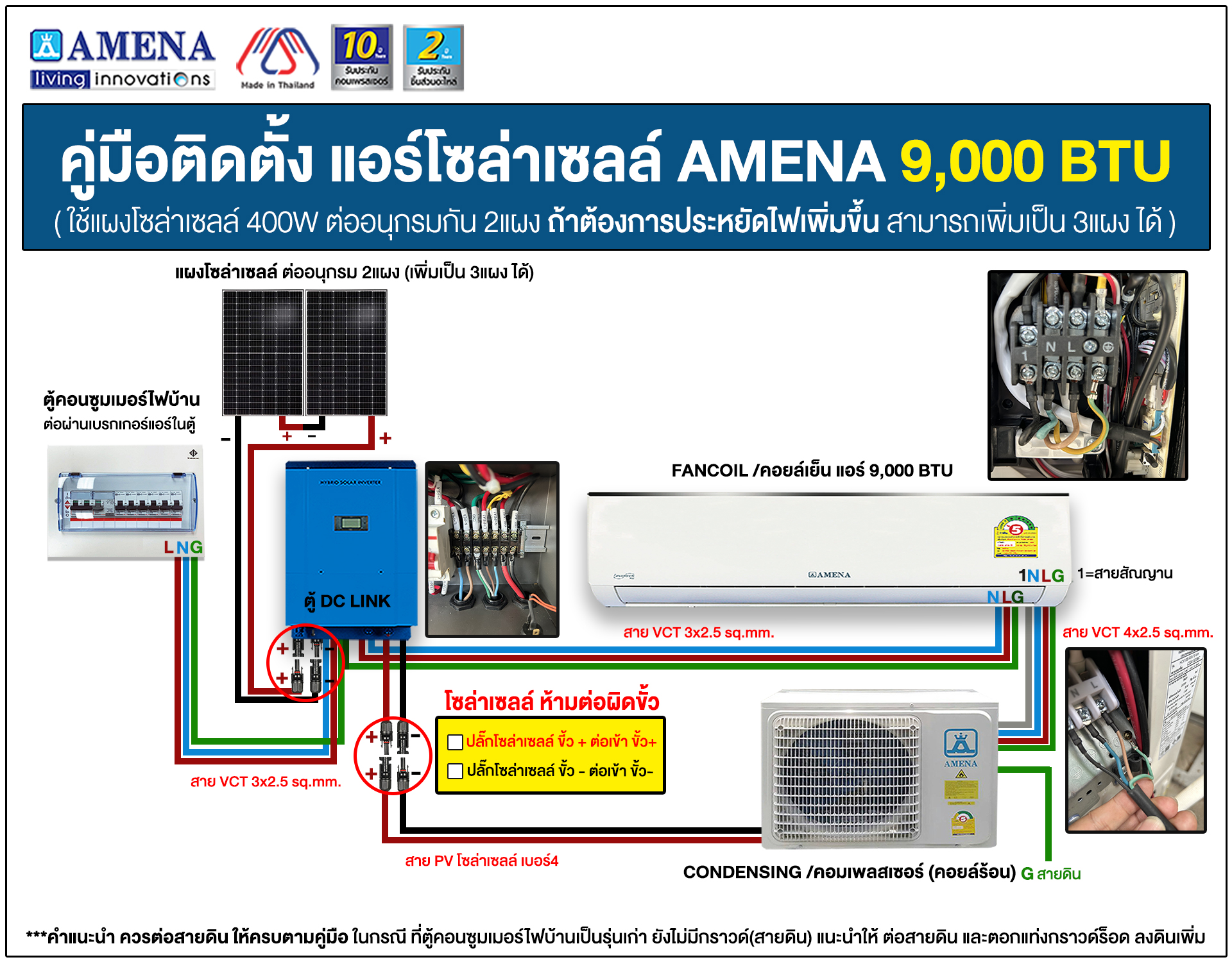 คู่มือติดตั้งแอร์โซล่าเซลล์_AMENA_9000BTU