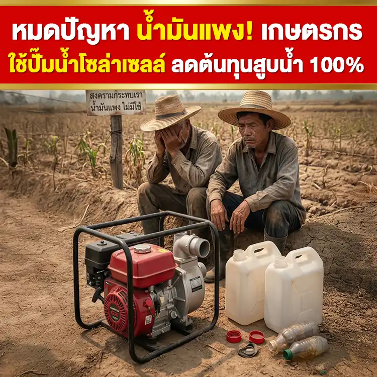 เกษตรกรเผชิญปัญหาน้ำมันแพง ทางออกคือปั๊มน้ำโซล่าเซลล์
